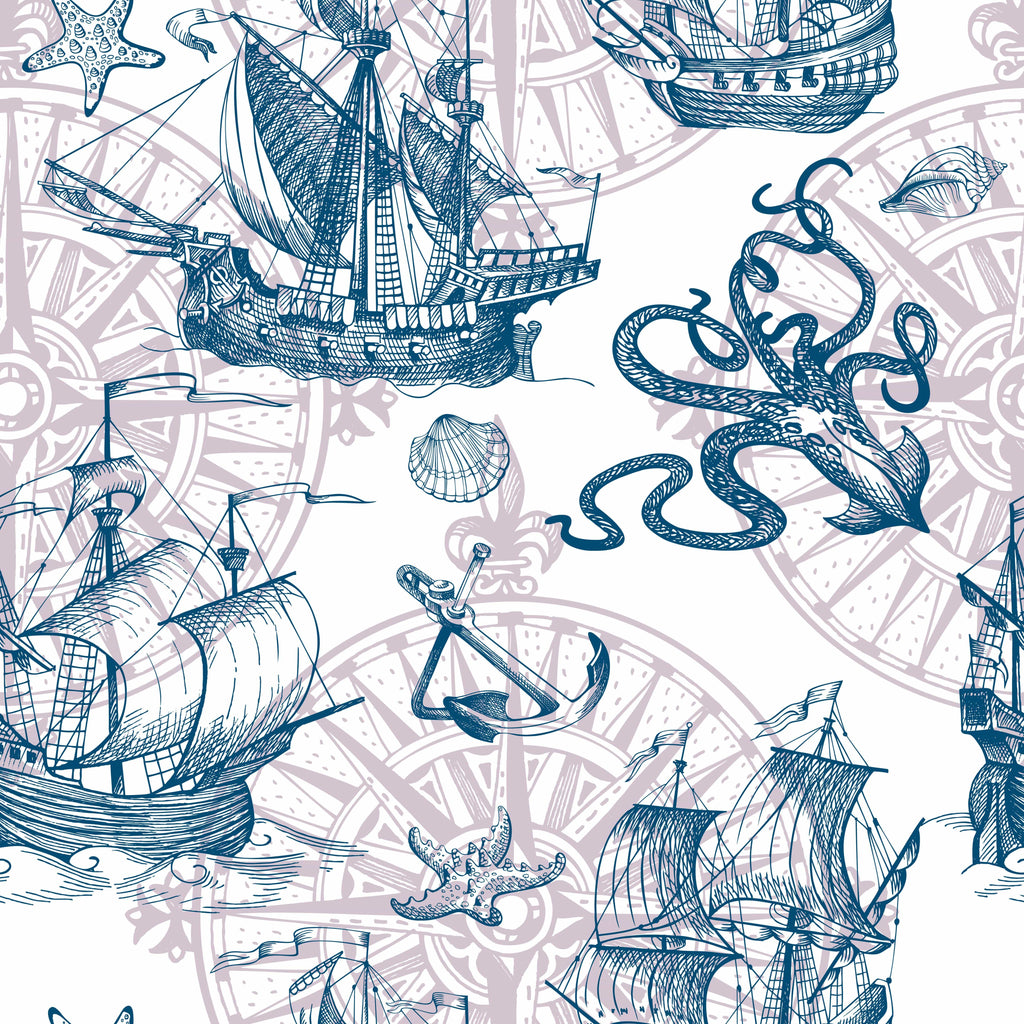 uniQstiQ Vintage Maps of Sea Wallpaper Wallpaper