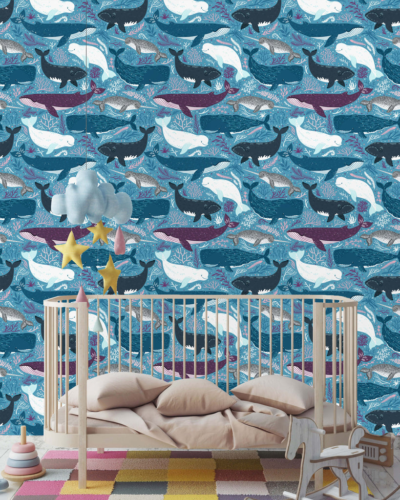 uniQstiQ Kids Marine Mammals Wallpaper Wallpaper