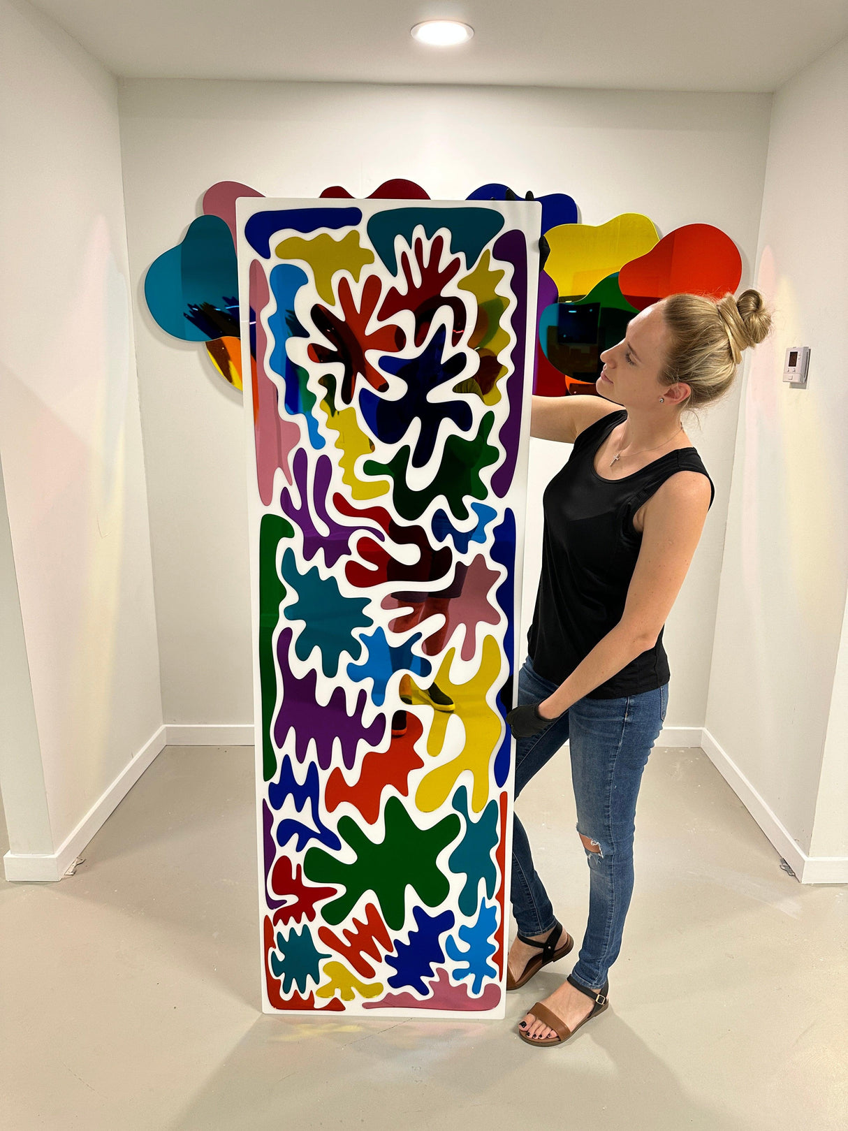 oversized-multicolor-art-mirrored-acrylic-art-wall-art-made-in-usa-mirror-wall-decor-wall-sculpture-matisse-art