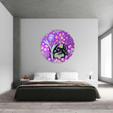 Meadow Flowers Mirrored Acrylic Circles Contemporary Home DǸcor Printed acrylic 