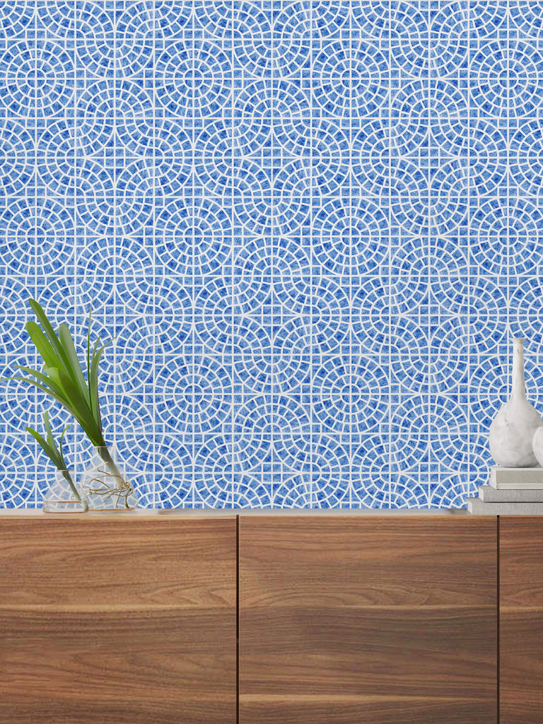 uniQstiQ Geometric Mediterranean Ceramic Style Wallpaper Wallpaper