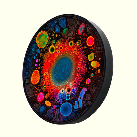 Microbe Pop Art Multicolor LED Wall Art Illuminated Round Display Artwork Wall Decor Led Sign Medical Art Lighted Wall Art Christmas Gifts 2