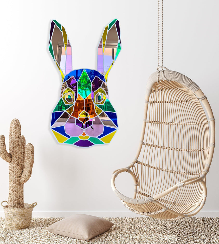 Mirrored Acrylic Rabbit Wall Decor Kids Art – uniqstiq