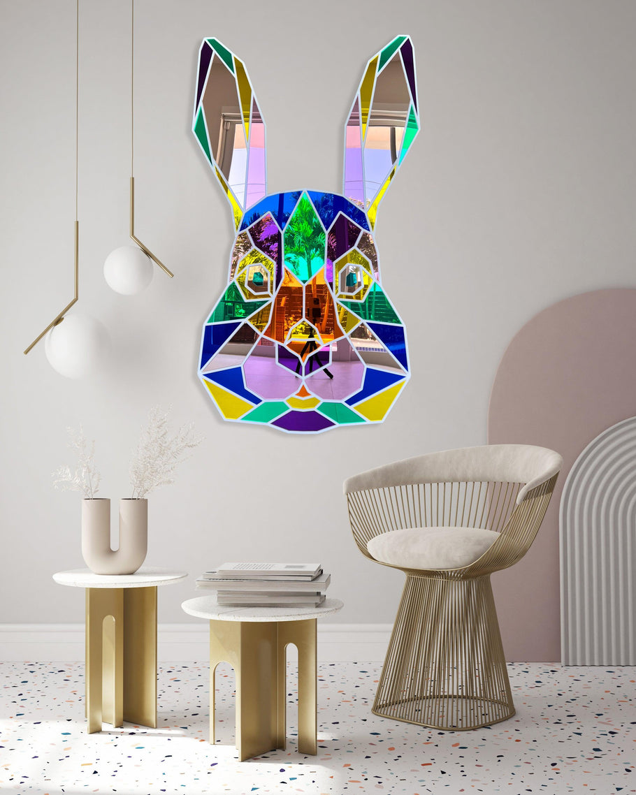 Mirrored Acrylic Rabbit Wall Decor Kids Art – uniqstiq