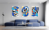 Modern Artwork Set of 3 Prints Modern Wall Art Modern Artwork Image 1