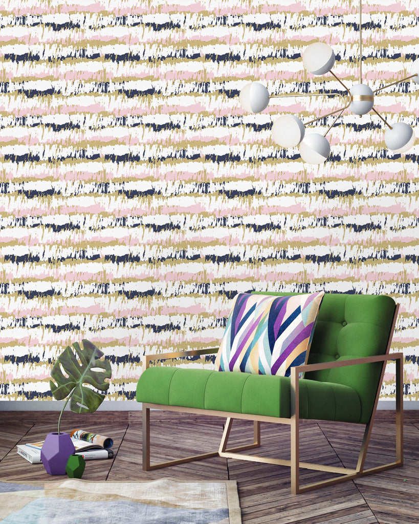 uniQstiQ Geometric Multicolor Strips Wallpaper Wallpaper