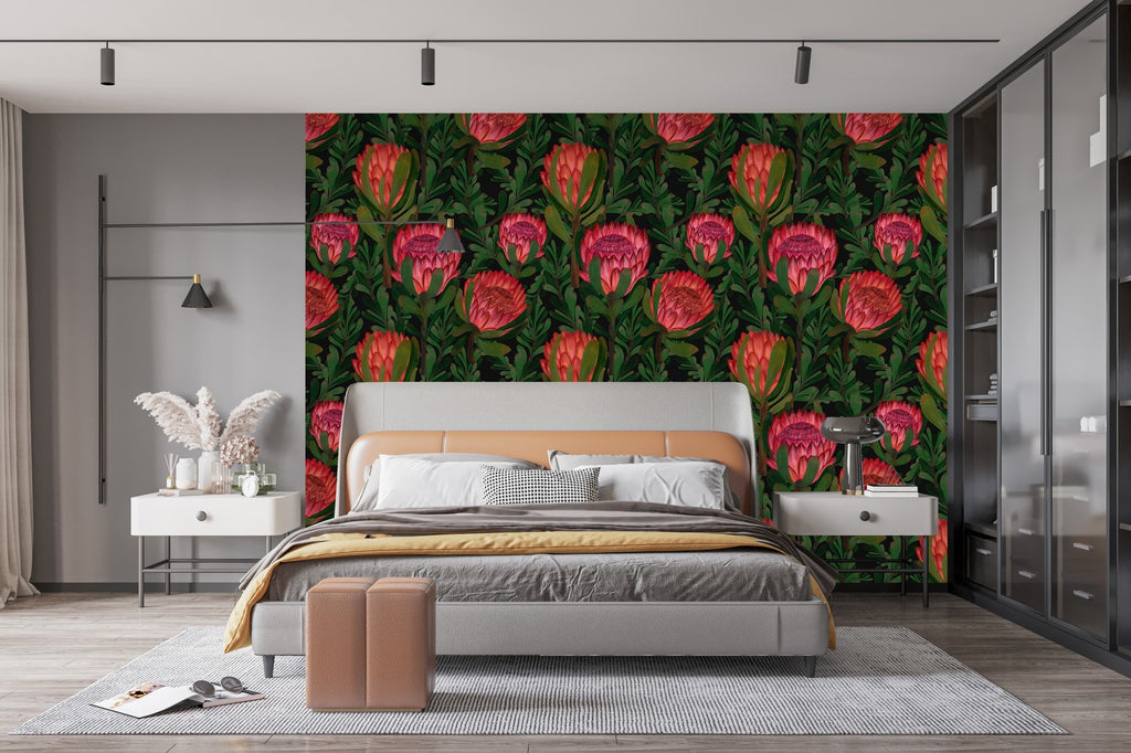 Large Protea Wallpaper uniQstiQ Tropical