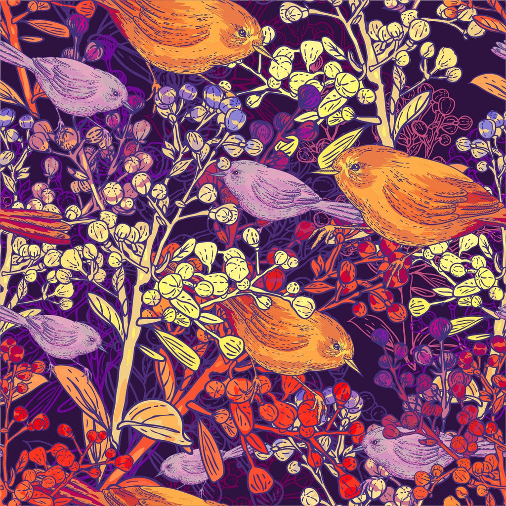 Birds and Berries Wallpaper uniQstiQ Vintage