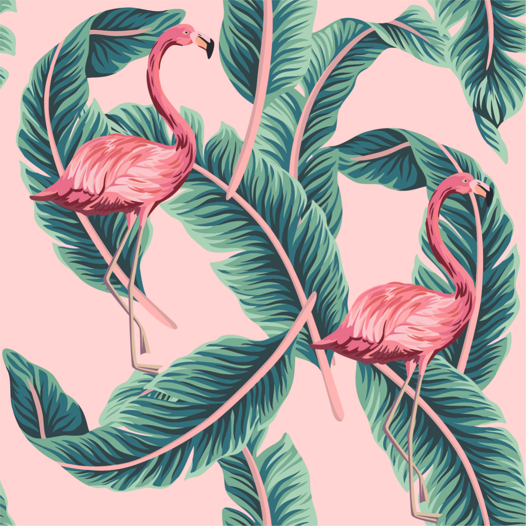 Pink Flamingos Pattern Wallpaper  uniQstiQ Tropical