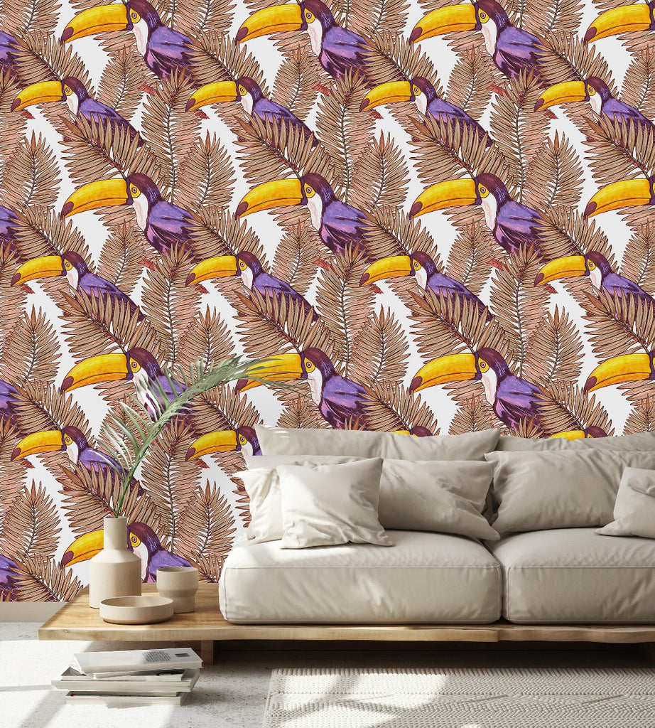 Toucan Pattern Wallpaper uniQstiQ Tropical