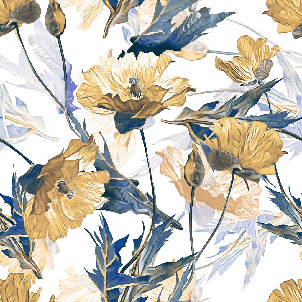 Yellow Poppies Wallpaper uniQstiQ Floral