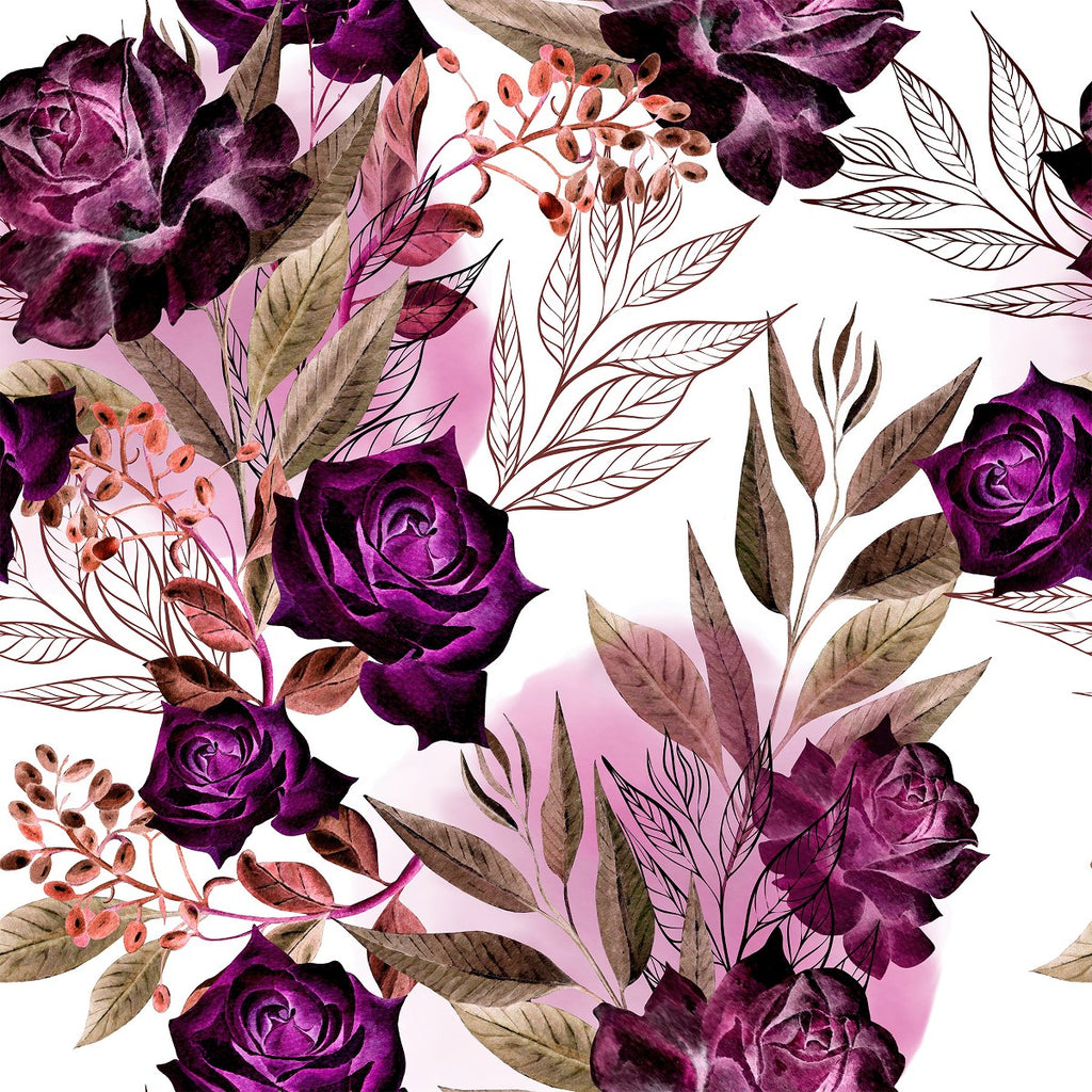 Violet Roses Wallpaper uniQstiQ Floral