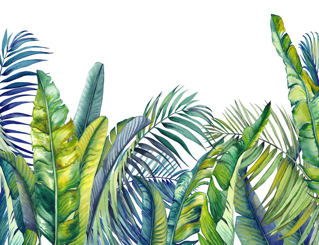 Green Palm Leaves Wallpaper  uniQstiQ Long Murals