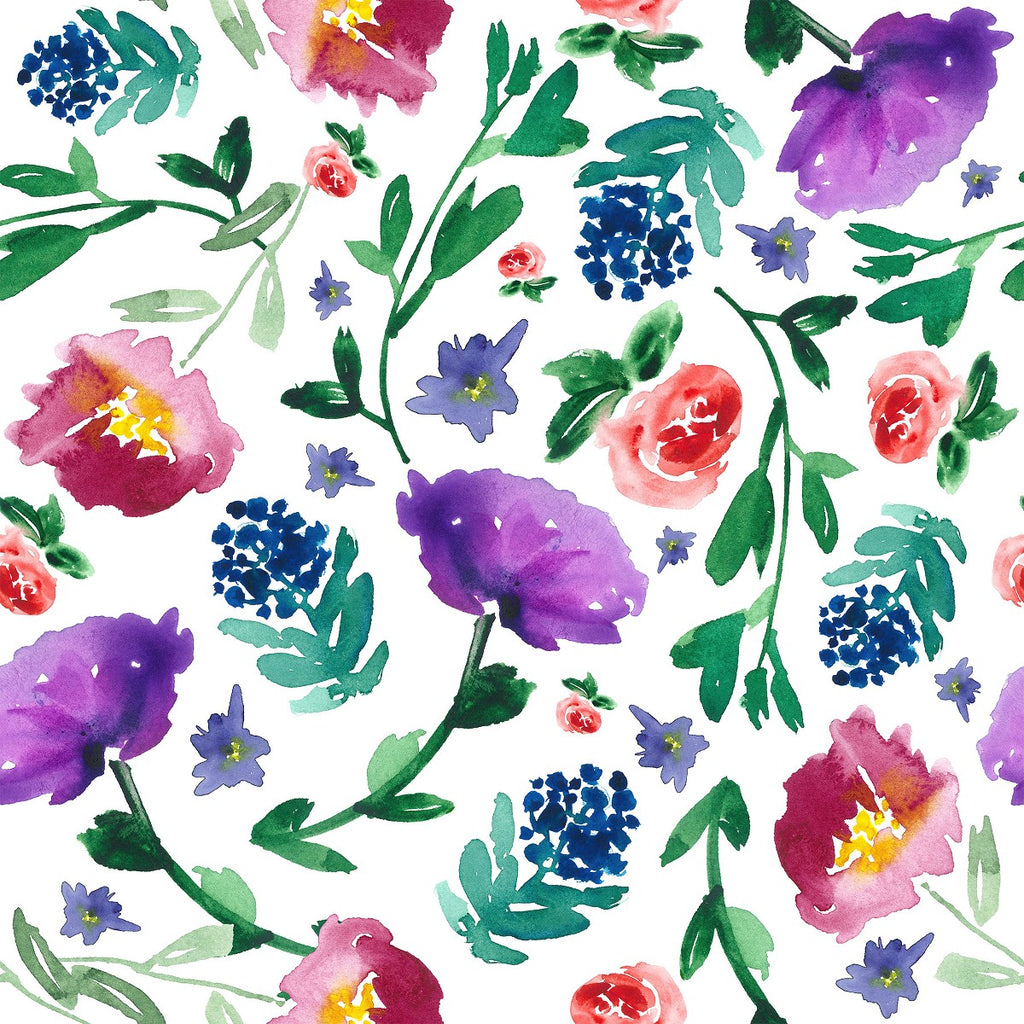 Violet Flowers Wallpaper uniQstiQ Floral
