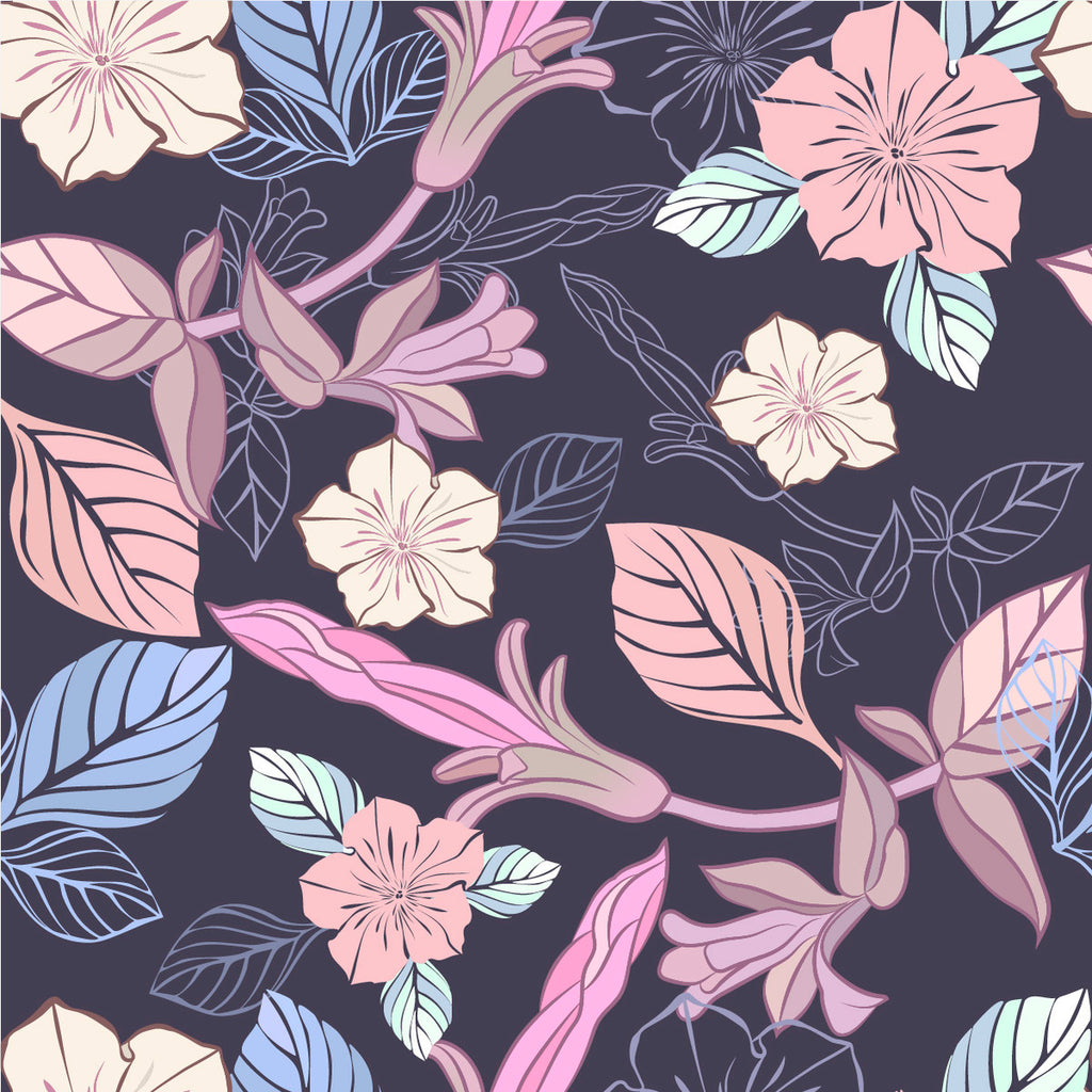 Dark Purple Floral Wallpaper uniQstiQ Floral