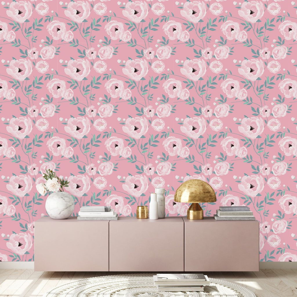 Pink Floral Wallpaper uniQstiQ Floral