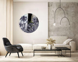 Palms Pattern Mirrored Acrylic Circles Contemporary Home DǸcor Printed acrylic 