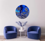 Palms Pattern Mirrored Acrylic Circles Contemporary Home DǸcor Printed acrylic 