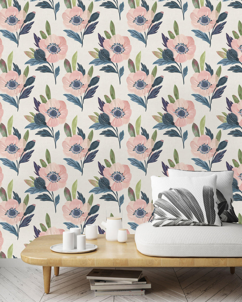 uniQstiQ Floral Pastel Floral Pattern Wallpaper Wallpaper