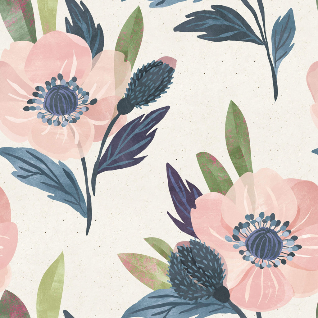 uniQstiQ Floral Pastel Floral Pattern Wallpaper Wallpaper