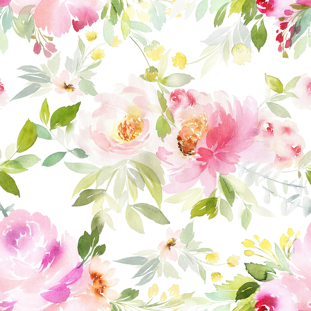 uniQstiQ Floral Pastel Lovely Flowers Wallpaper Wallpaper