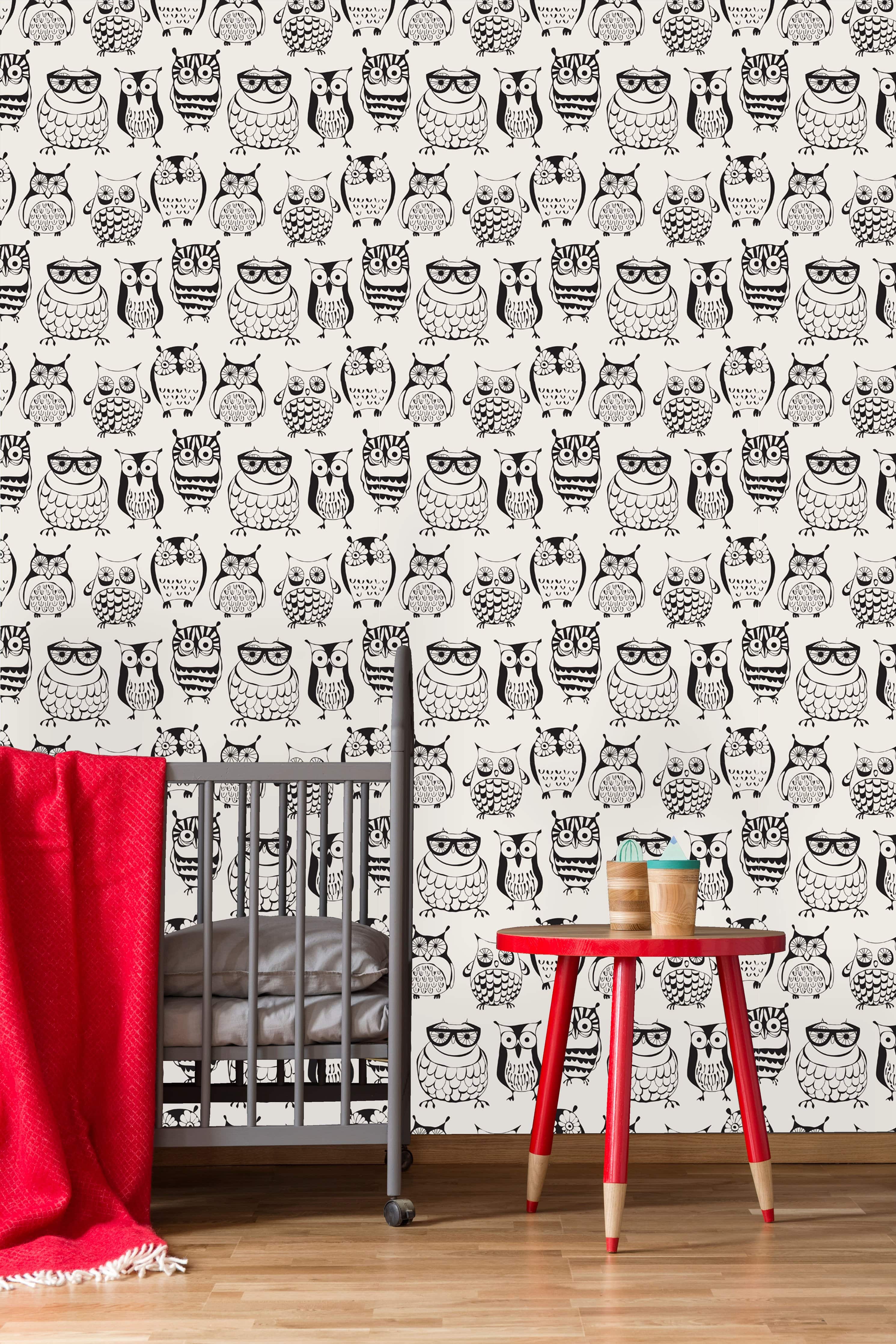 Pattern with Cute Owls Wallpaper buy at the best price with delivery ...