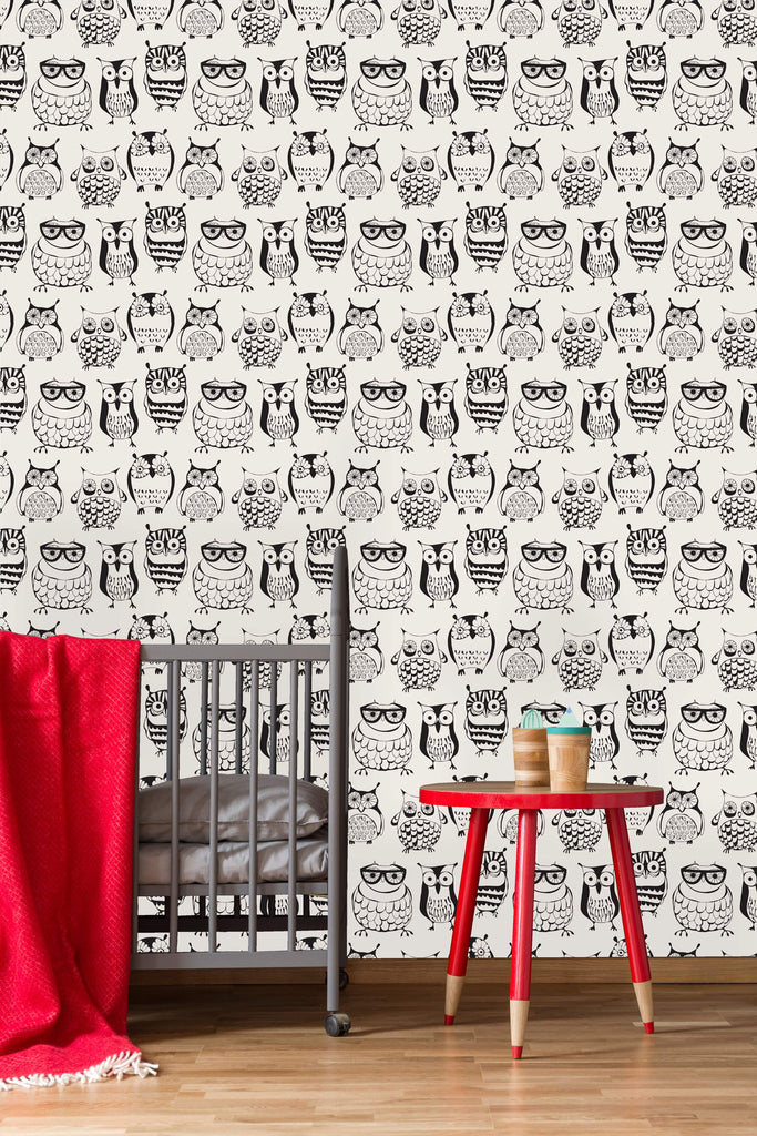 uniQstiQ Kids Pattern with Cute Owls Wallpaper Wallpaper