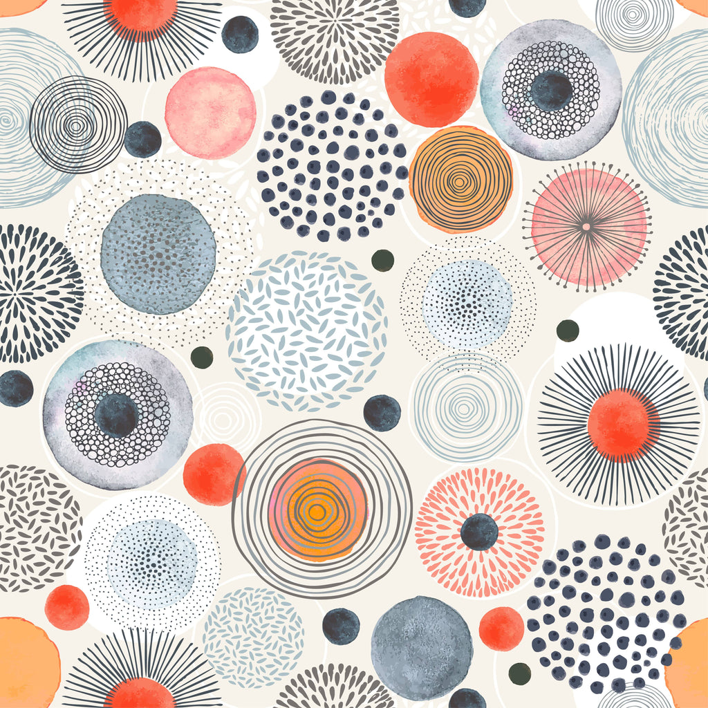 uniQstiQ Geometric Pattern with Doodle Circle Wallpaper Wallpaper