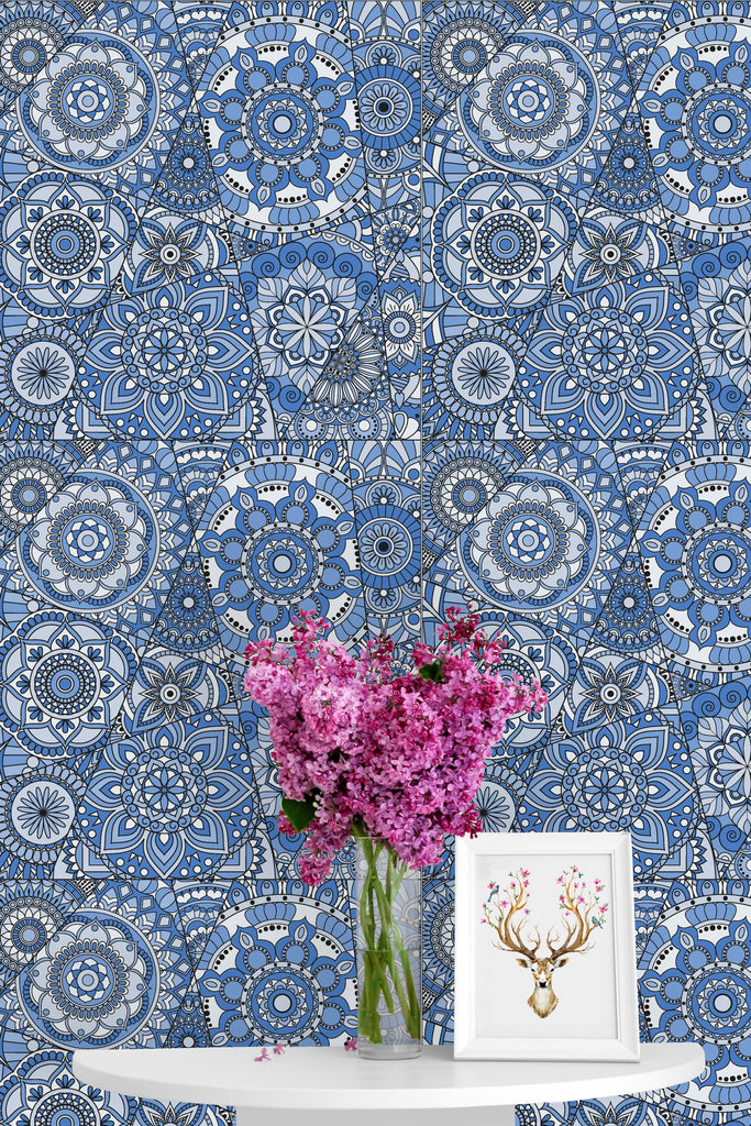 uniQstiQ Geometric Pattern with Mandalas Wallpaper Wallpaper
