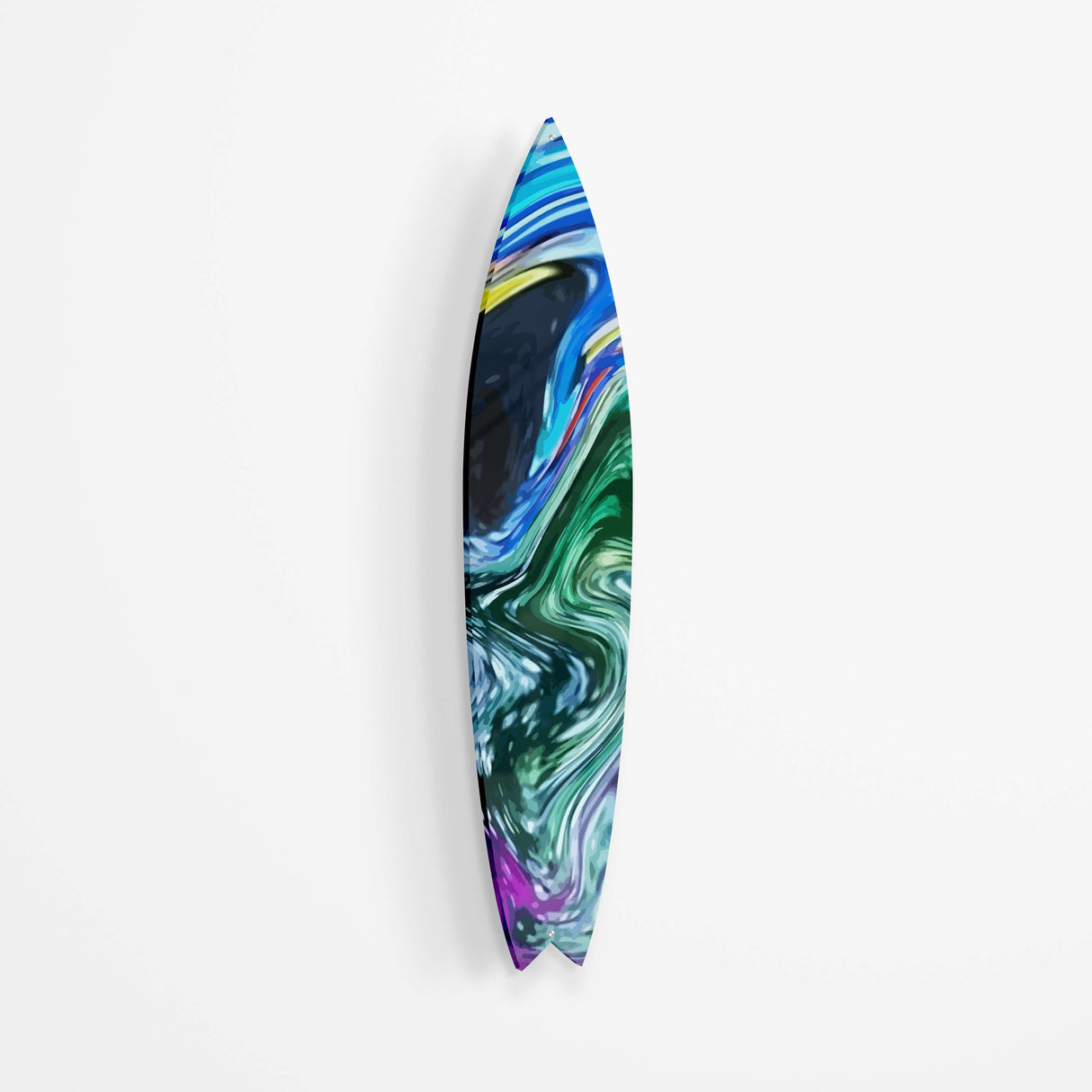 Psychadelic Blue Acrylic Surfboard Wall Art - uniqstiq