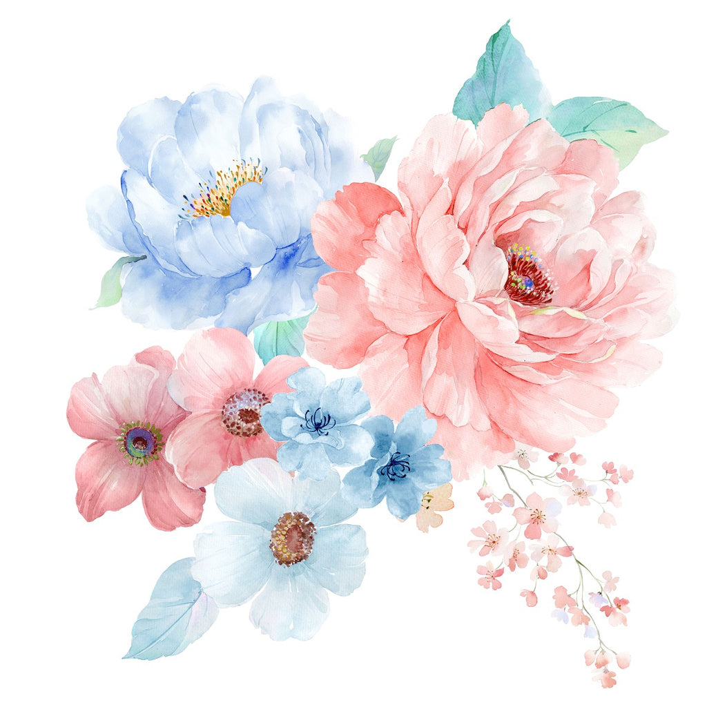 Blue Flowers Wallpaper uniQstiQ Murals