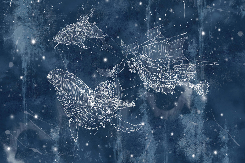 Dark Whales Wallpaper uniQstiQ Long Murals