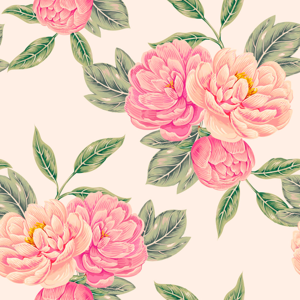 Pink Peonies Wallpaper uniQstiQ Floral