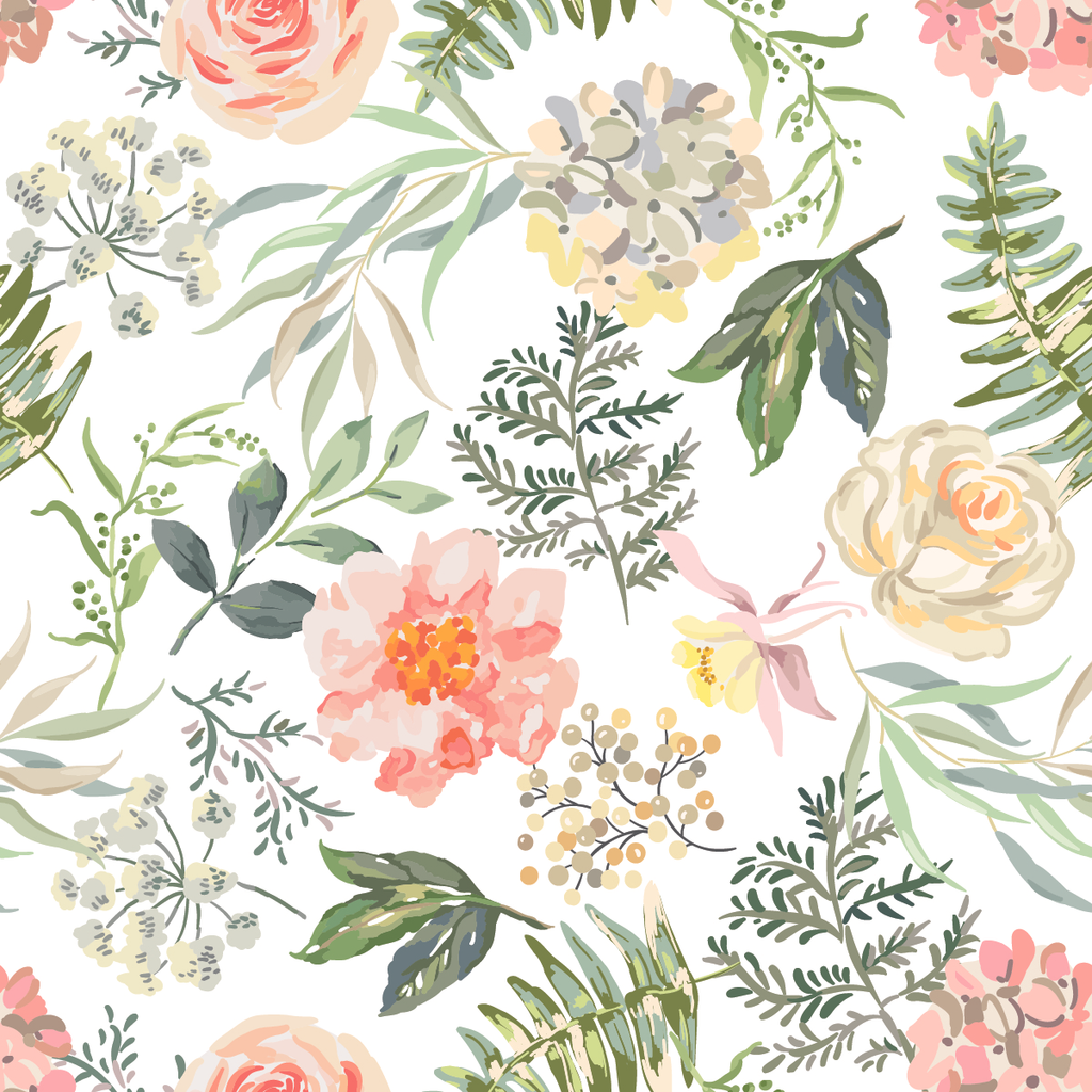 Light Floral Wallpaper  uniQstiQ Murals