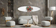 Red Flowers Acrylic Surfboard Wall Art