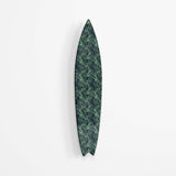 Retro Palm Leaves on Dark Acrylic Surfboard Wall Art - uniqstiq