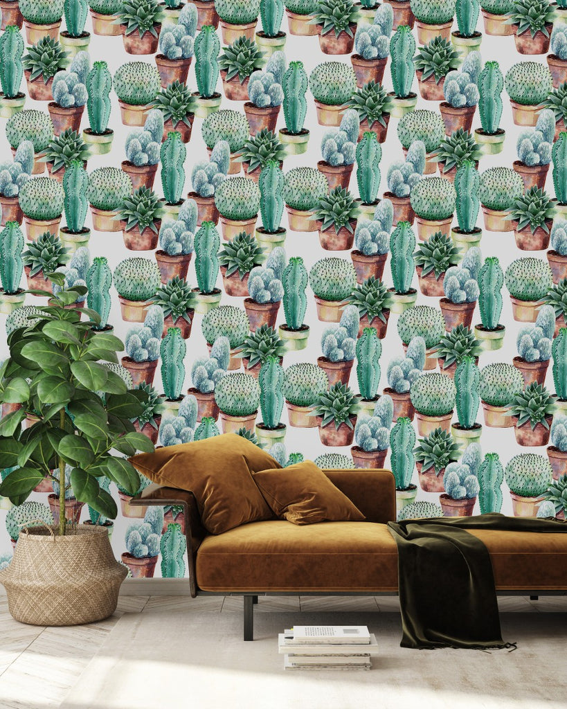 Cactus Pattern Wallpaper uniQstiQ Tropical