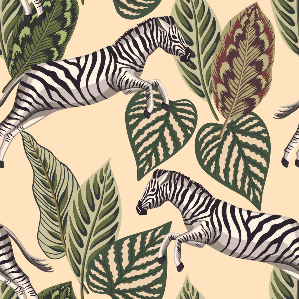 Zebras Wallpaper  uniQstiQ Tropical
