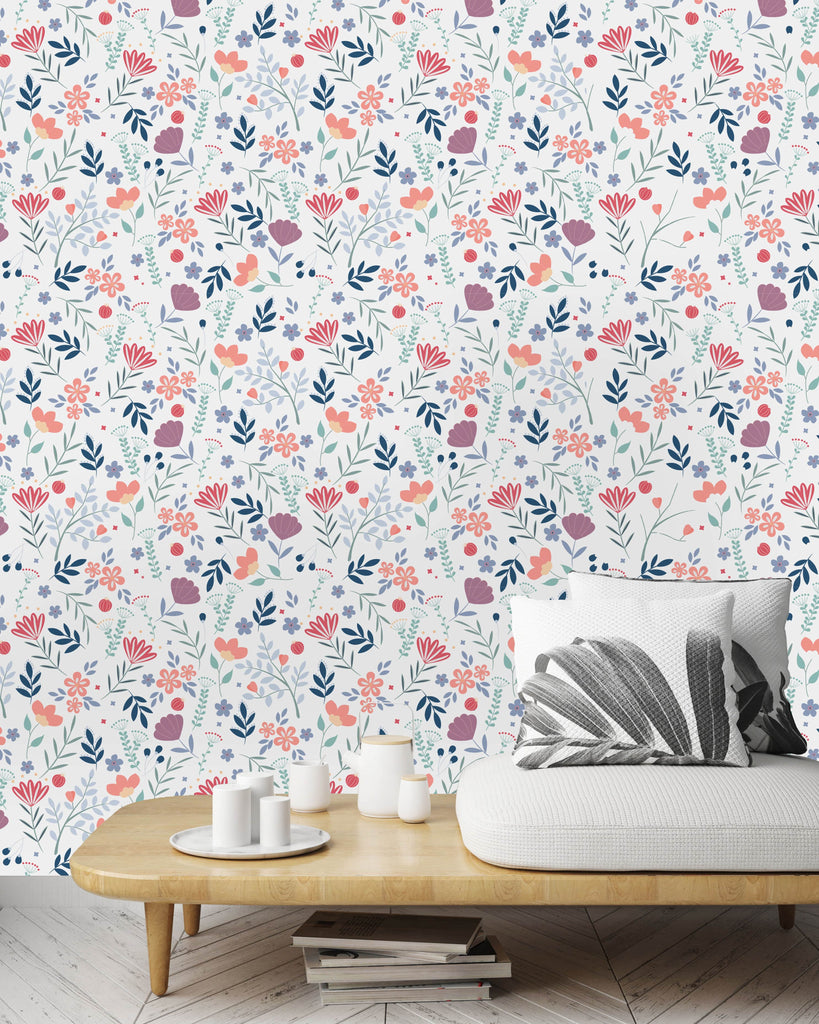 uniQstiQ Floral Spring Floral Background Wallpaper Wallpaper