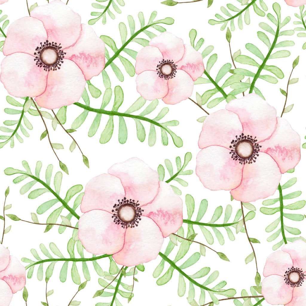 uniQstiQ Floral Spring Garden Pink Flowers Wallpaper Wallpaper