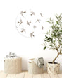 Swallows Printed Transparent Acrylic Circle - uniqstiq
