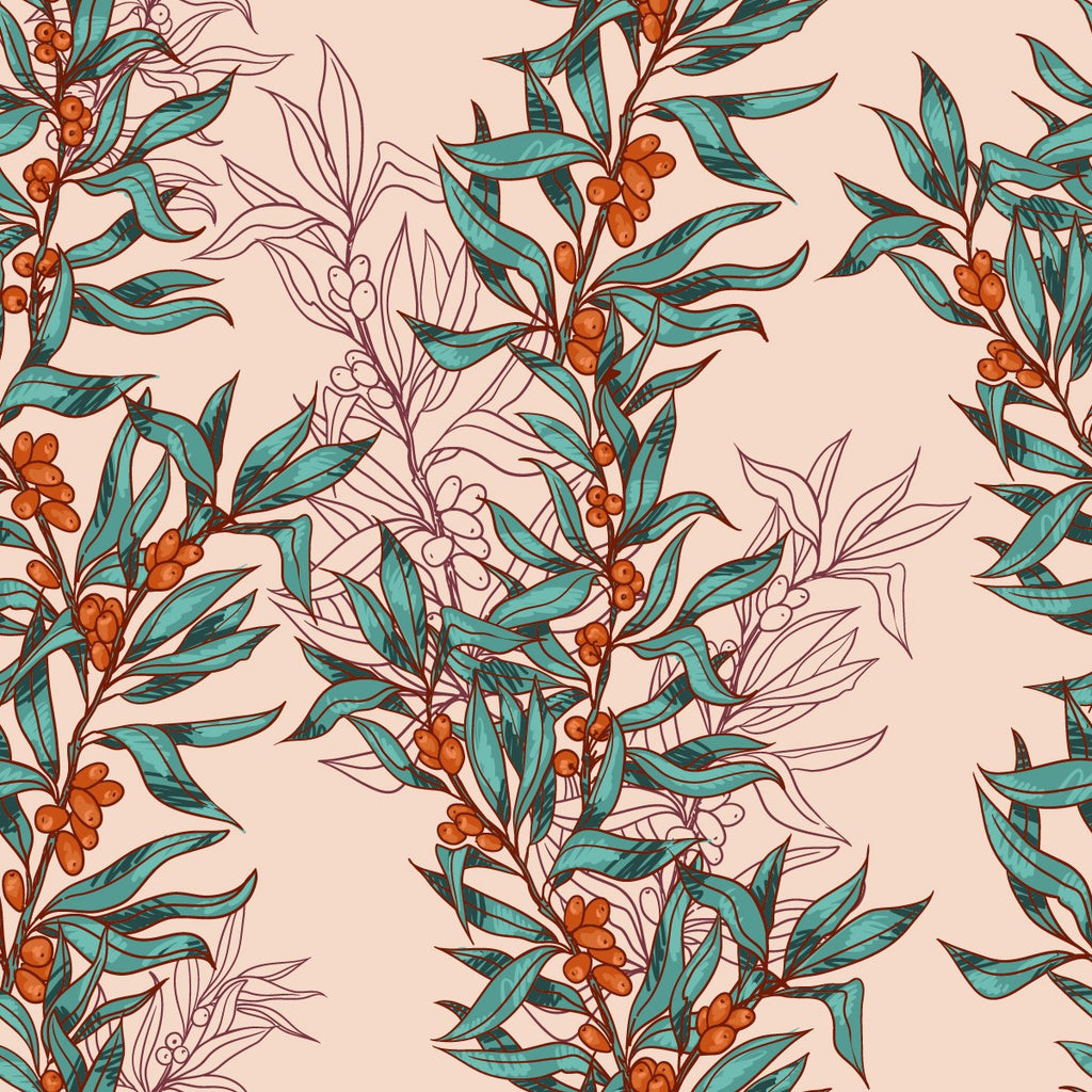 Sea Buckthorn Wallpaper uniQstiQ Botanical