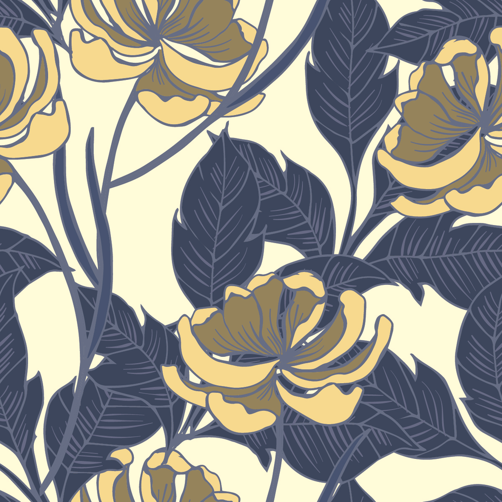 Floral Plants Pattern Wallpaper uniQstiQ Botanical