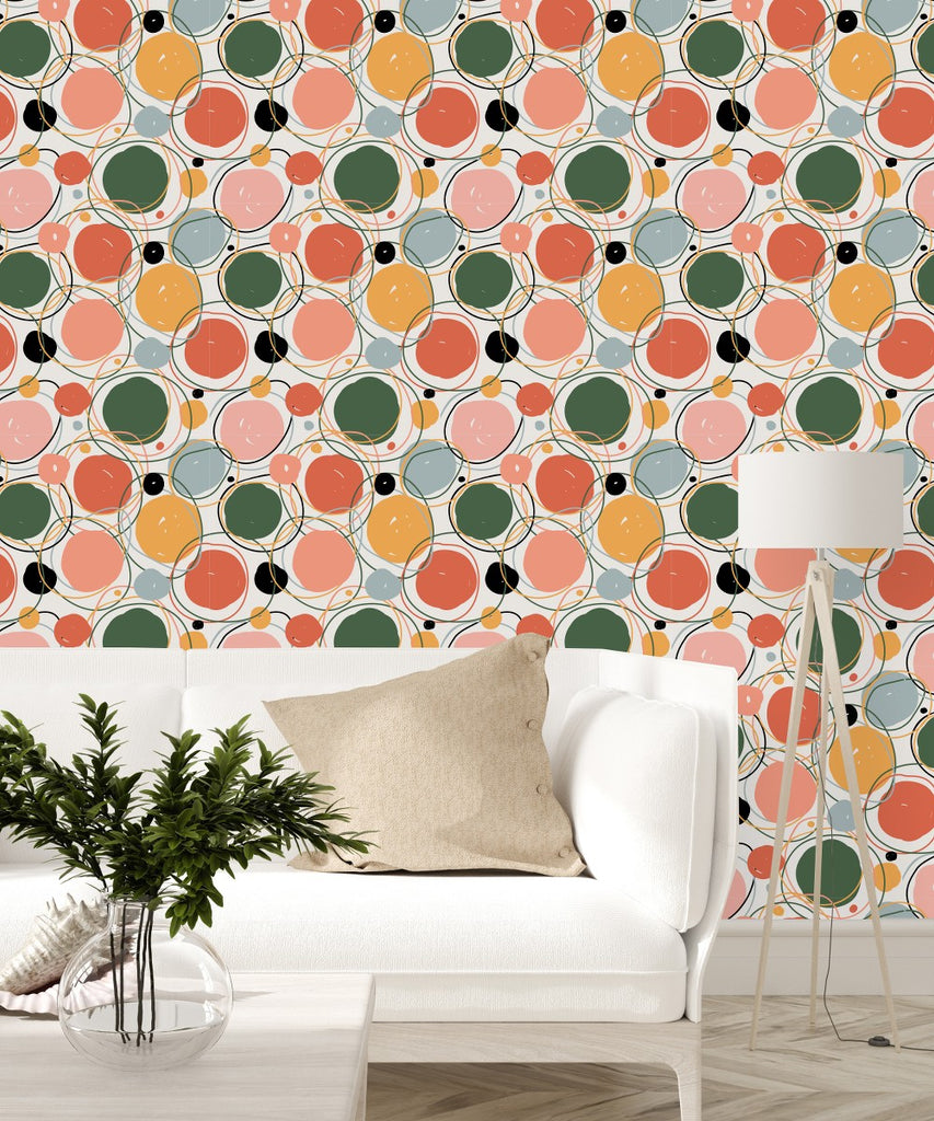 Multicolored Circles Wallpaper uniQstiQ Geometric