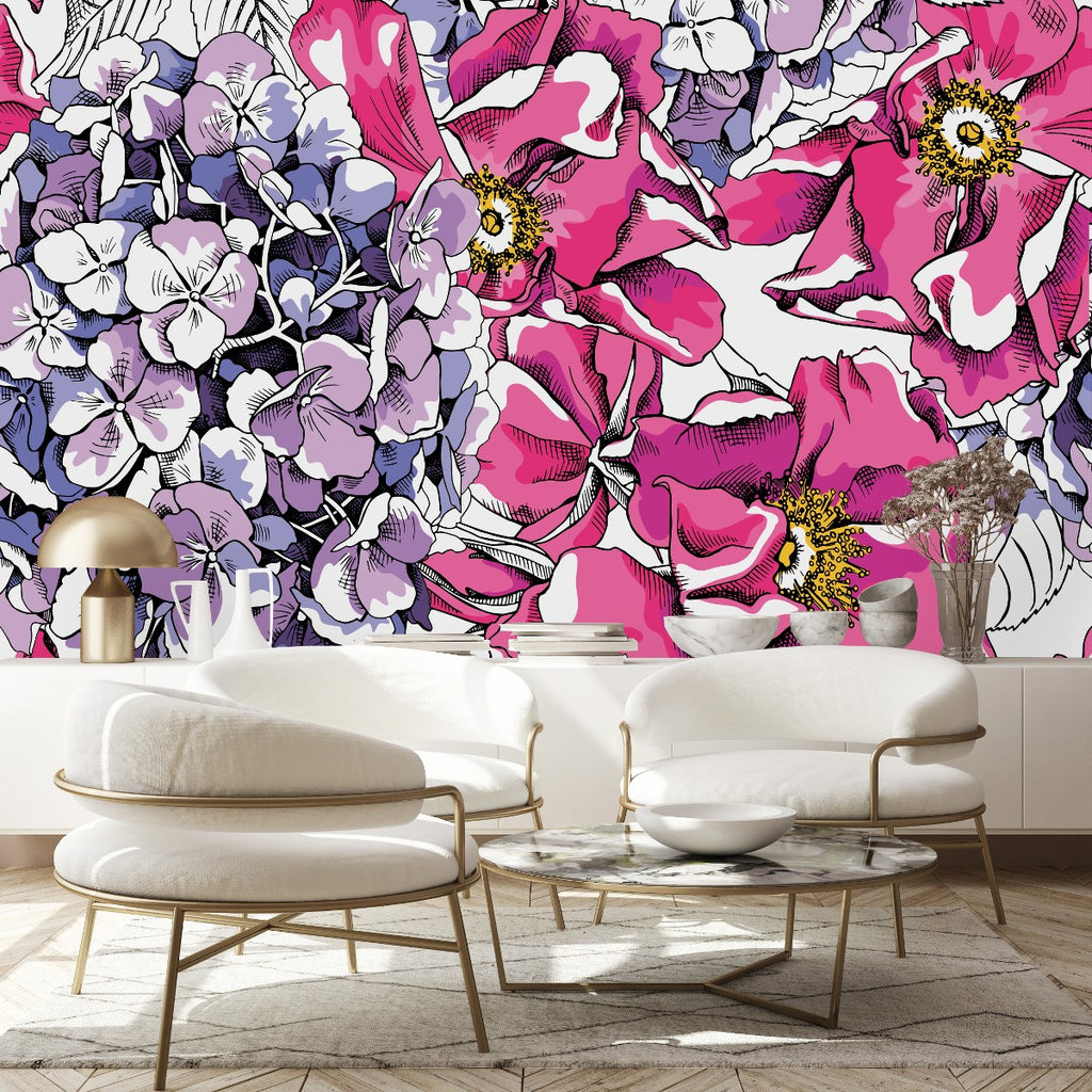 Hydrangea Wallpaper uniQstiQ Murals