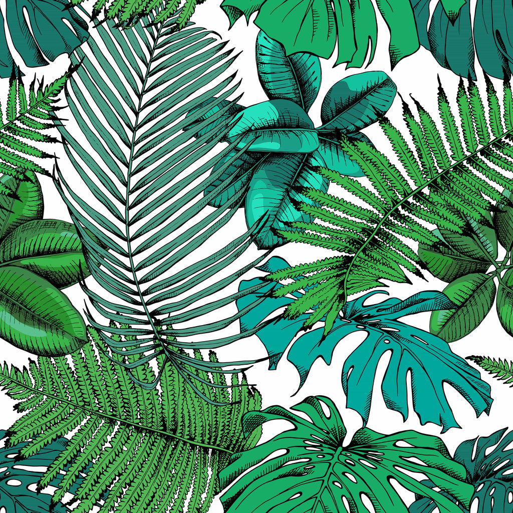 uniQstiQ Tropical Tropical Leaves and Ferns Wallpaper Wallpaper