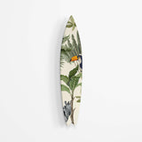 Tropical Toucan Zebra Acrylic Surfboard Wall Art - uniqstiq