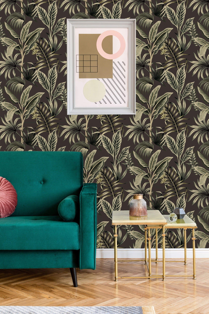uniQstiQ Tropical Tropical Vintage Palm Trees Wallpaper Wallpaper