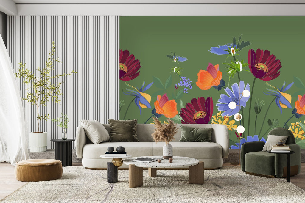 Floral Meadow Wallpaper  uniQstiQ Long Murals
