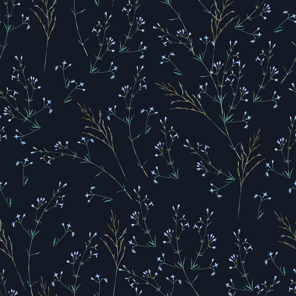 Little Blue Flowers Wallpaper uniQstiQ Floral